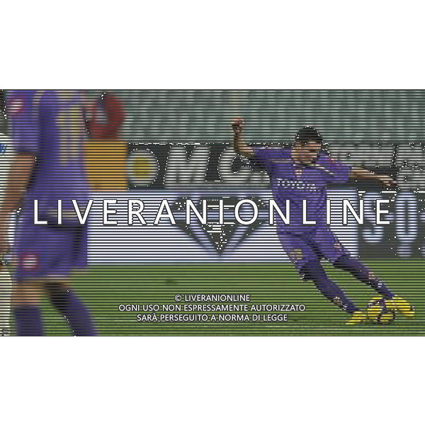 Coppa Italia TIM Cup 2009/2010 Ottavi di Finale Firenze - 14.01.2010 Fiorentina-Chievo Nella Foto:PUNIZIONE DI PASQUAL DEVIATA IN GOL /Ph.Vitez-Ag. Aldo Liverani