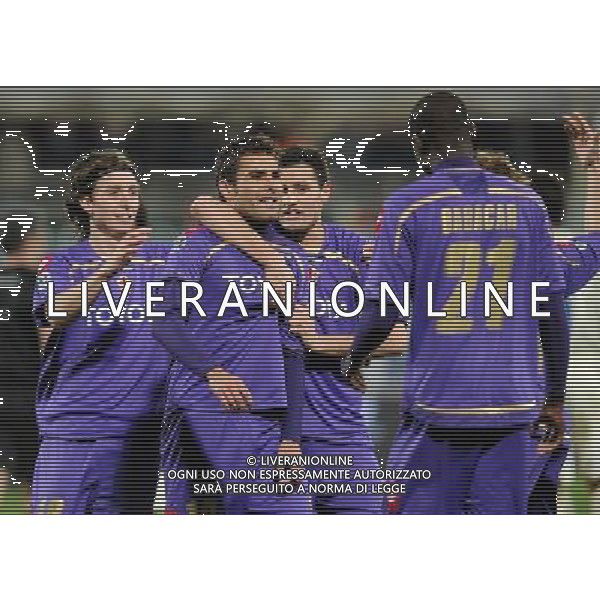 Coppa Italia TIM Cup 2009/2010 Ottavi di Finale Firenze - 14.01.2010 Fiorentina-Chievo Nella Foto:L\'ESULTANZA DI ADRIAN MUTU DOPO IL GOL /Ph.Vitez-Ag. Aldo Liverani