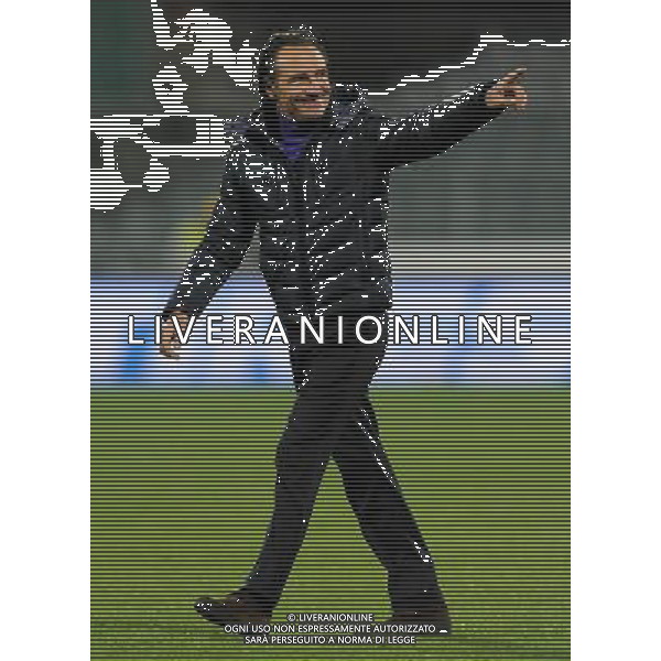 Coppa Italia TIM Cup 2009/2010 Ottavi di Finale Firenze - 14.01.2010 Fiorentina-Chievo Nella Foto:L\'ESULANTANZA DI CESARE PRANDELLI A FINE PARTITA /Ph.Vitez-Ag. Aldo Liverani