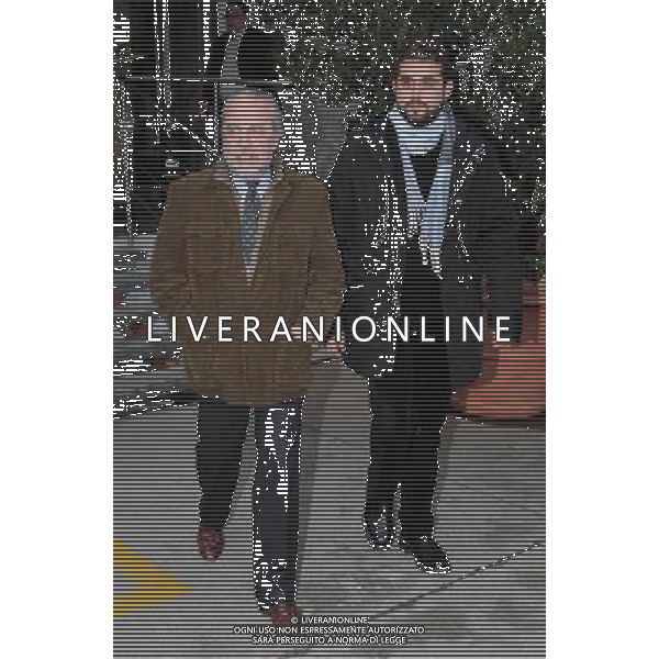 MILANO 15/1/2010 LEGA CALCIO VIA ROSELLINI CONSIGLIO DELLA LEGA CALCIO NELLA FOTO AURELIO DE LAURENTIIS CON IL FIGLIO EDOARDO FOTO ROMANO/AG ALDO LIVERANI 