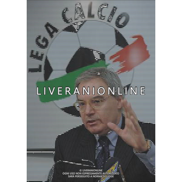 MILANO 15/1/2010 LEGA CALCIO VIA ROSELLINI CONSIGLIO DELLA LEGA CALCIO NELLA FOTO MAURIZIO BERETTA PRESIDENTE LEGA CALCIO FOTO ROMANO/AG ALDO LIVERANI