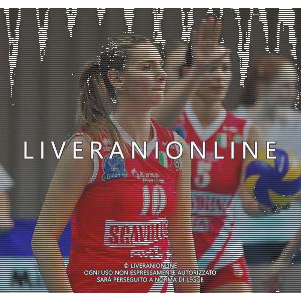 Polonia - 19.01.2010 - COPPA CAMPIONI PALLAVOLO ( VOLLEY) partita MKS DABROWA GORNICZA - SCAVOLINI PESARO nella foto: FRANCESCA FERRETTI FOTO RAFAL JACNIAK / PRESSFOCUS / NEWSPIX.PL - Ag. Aldo Liverani sas ITALY ONLY 