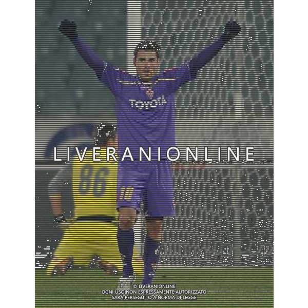 Coppa Italia TIM Cup 2009/2010 Quarti di Finale Firenze - 20.01.2010 Fiorentina-Lazio Nella Foto:L\'ESULTANZA DI ADRIAN MUTU DOPO IL GOL /Ph.Vitez-Ag. Aldo Liverani