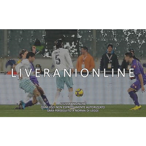 Coppa Italia TIM Cup 2009/2010 Quarti di Finale Firenze - 20.01.2010 Fiorentina-Lazio Nella Foto: IL GOL DI MAURO ZARATE /Ph.Vitez-Ag. Aldo Liverani