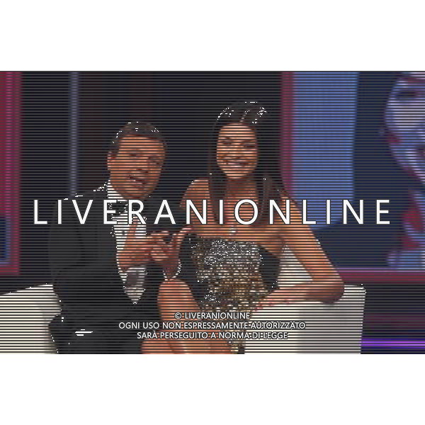TRASMISSIONE TV \' CHIAMBRETTI NIGHT\' nella foto: CRISTINA CHIABOTTO - PIERO CHIAMBRETTI Foto Antonio Sorano - Ag. Aldo Liverani sas