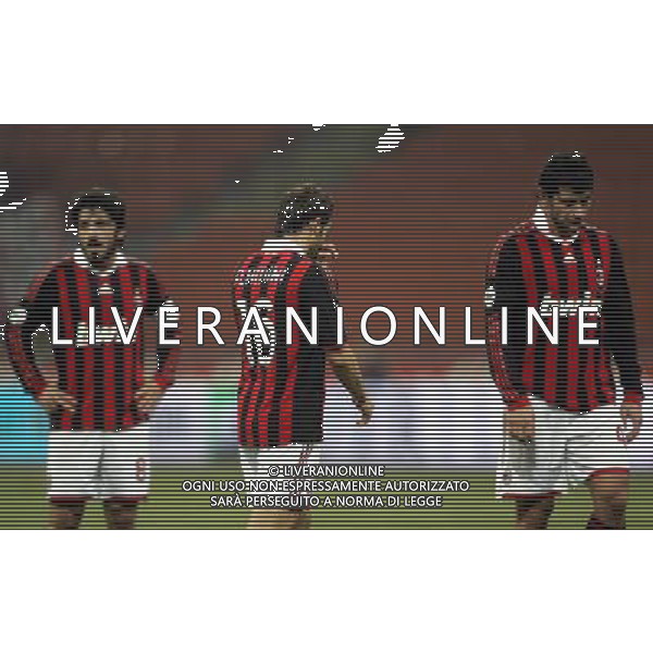 MILAN - UDINESE COPPA ITALIA TIM CUP 27/01/2010 NELLA FOTO DELUSIONE DI GENNARO gattuso, FLAMINI e kaladze ©LUZZANI/AGENZIA ALDO LIVERANI SAS