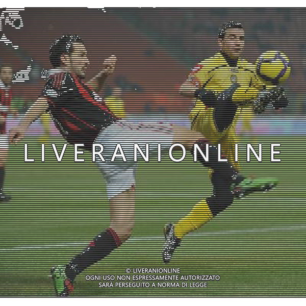 Coppa Italia TIM Cup 2009/2010 Quarti di Finale Milano - 27.01.2010 Milan-Udinese Nella Foto:ANTONIO DI NATALE-ZAMBROTTA GIANLUCA /Ph.Vitez-Ag. Aldo Liverani