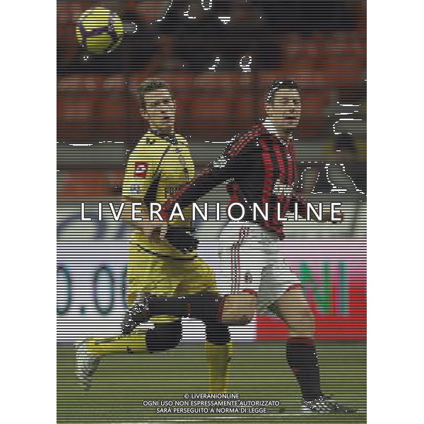 Milano 27-01-2010 Coppa Italia TIM CUP 2009/2010 milan-uinese 0:1 nella foto antonio floro flores e daniele bonera ph marco luzzani/ag aldo liverani s.a.s.