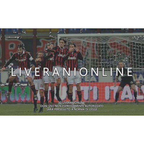 Coppa Italia TIM Cup 2009/2010 Quarti di Finale Milano - 27.01.2010 Milan-Udinese Nella Foto:GATTUSO GENNARO-FLAMINI MATHIEU-HUNTELAAR JAN KLAAS-JANKULOVSKI MAREK-BARRIERA /Ph.Vitez-Ag. Aldo Liverani
