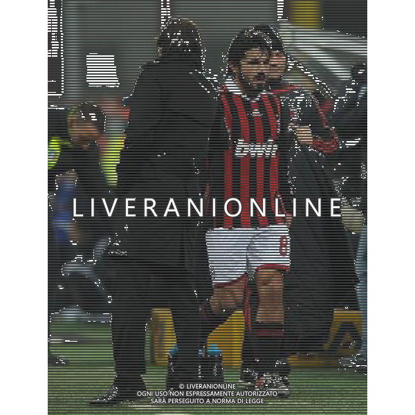 Coppa Italia TIM Cup 2009/2010 Quarti di Finale Milano - 27.01.2010 Milan-Udinese Nella Foto:GATTUSO GENNARO-LEONARDO /Ph.Vitez-Ag. Aldo Liverani