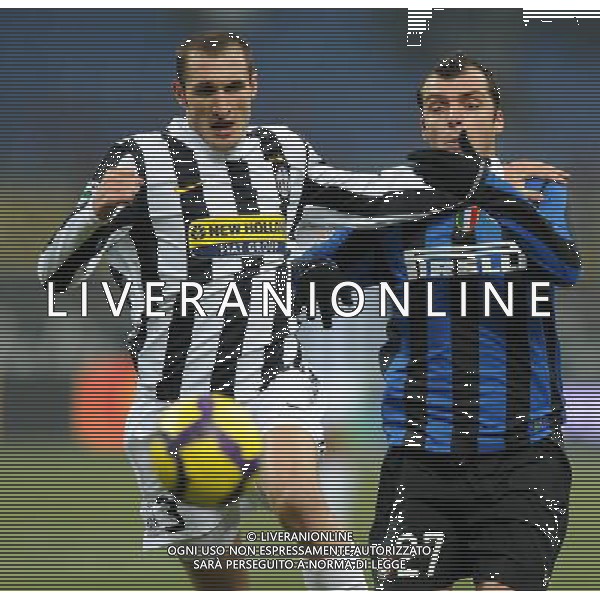 Coppa Italia TIM Cup 2009/2010 Quarti di Finale Milano - 28.01.2010 Inter-Juventus Nella Foto:GIORGIO CHIELLINI-PANDEV GORAN /Ph.Vitez-Ag. Aldo Liverani