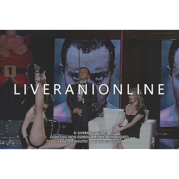 TRASMISSIONE TV: \' CHIAMBRETTI NIGHT\' nella foto: NORA/LOLA MOGALLE - LOREDANA \' JOLIE\' FERRIOLO ( amante n. 9 di Tiger Woods) - PIERO CHIAMBRETTI © Antonio Sorano - Ag. Aldo Liverani sas