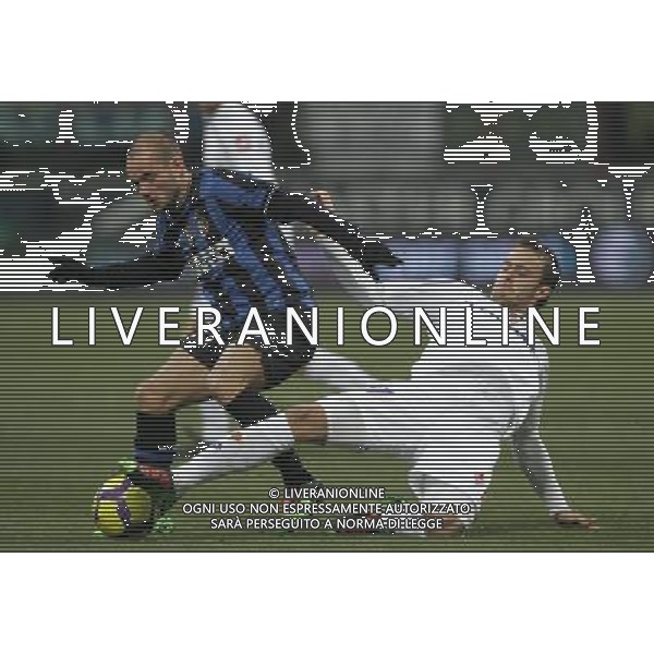 Milano 03-02-2010 Coppa Italia TIM UP 2009/10 SEMIFINALI ANDATA inter-fiorentina 1:0 nella foto alberto gilardino e wesley sneijder ph marco luzzani/ag aldo liverani s.a.s. 
