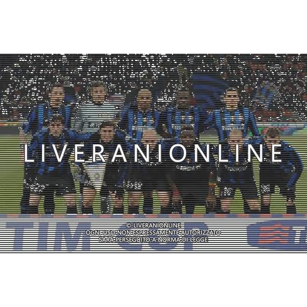 Coppa Italia TIM Cup 2009/2010 Semifinale Andata Milano - 03.02.2010 Inter-Fiorentina Nella Foto:INTER-SQUADRA-FORMAZIONE /Ph.Vitez-Ag. Aldo Liverani