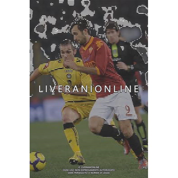 AS Roma vs Udinese 04/02/2010 semifinale di andata Coppa Italia TIM CUP 2009/2010 nella foto: Mirko Vucinic e Gaetano D\'Agostino ph. Corradetti /©Agenzia Aldo Liverani Sas