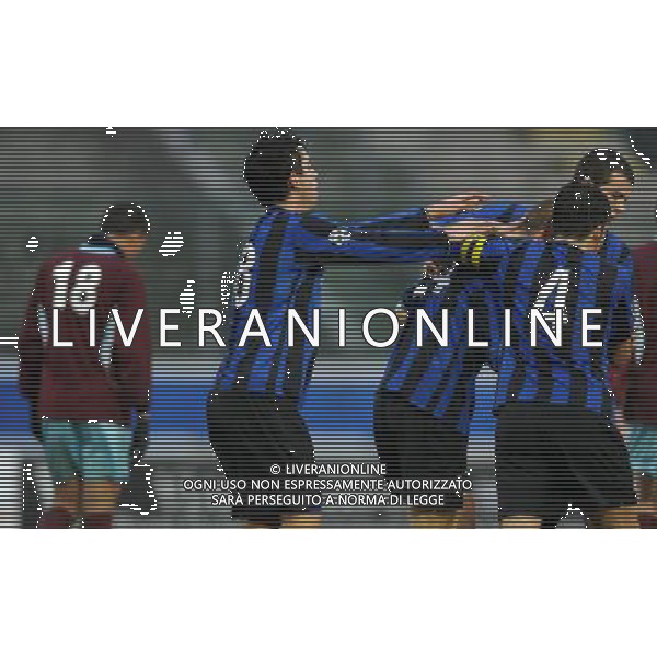 62Á Torneo Viareggio Cup World Football Tournament Coppa Carnevale-Gr.A Gir.2 Viareggio - 05.02.2010 Inter-A.P.I.A. Leichhard Tiger Nella Foto:L\'ESULTANZA DI STEVANOVIC DOPO IL GOL /Ph.Vitez-Ag. Aldo Liverani