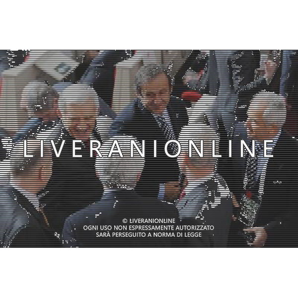 SORTEGGI DI QUALIFICAZIONE AGLI EUROPEI DI CALCIO UCRAINA-POLONIA 2012 - VARSAVIA SALA DEI CONGRESSI 07.02.2010 NELLA FOTO JERZY BUZEK, MICHEL PLATINI DRAWING SELECTION CHAMPIONSHIP GROUP IN FOOTBALL TO EURO 2012 UKRAINE POLAND ©ZOFIA SZUSTER / PRESSFOCUS / NEWSPIX.PL Newspix.pl/Agenzia Aldo Liverani Sas - ITALY ONLY - 