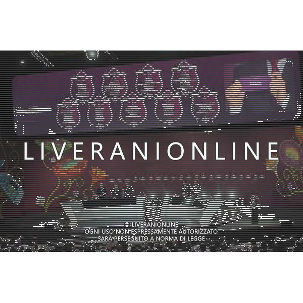 The results of the draw for the UEFA EURO 2012 soccer championschips are diplayed in the Congress Hall of the Palace of Culture and Science in Warsaw, Poland, 7 February 2010. 51 teams taking part in the Euro 2012 qualifications will create nine groups. Six of them will consist of six teams, and three of them – five. Winners and one team from the second place with the best achievements will advance to championships directly. The other eight teams classified on the second position in the group will set up four pairs. The EURO 2012 European soccer championship will kick off June 2012 in Poland and Ukraine. The opening match at the National Stadium in Warsaw will take place on 8 June. Eliminations will begin in September 2010 and will last until autumn 2011. /Agenzia Aldo Liverani Sas - ITALY ONLY - VARSAVIA: SORTEGGI DI QUALIFICAZIONE AGLI EUROPEI DI CALCIO UCRAINA-POLONIA 2012