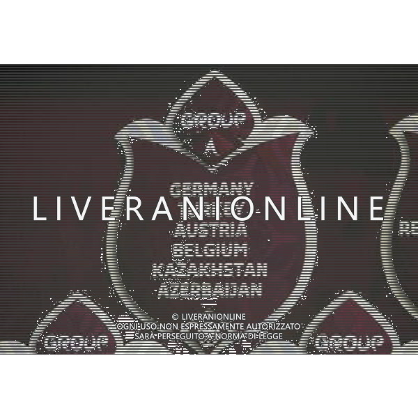 The results Group A after the draw for the UEFA EURO 2012 soccer championschips are diplayed in the Congress Hall of the Palace of Culture and Science in Warsaw, Poland, 7 February 2010. 51 teams taking part in the Euro 2012 qualifications will create nine groups. Six of them will consist of six teams, and three of them – five. Winners and one team from the second place with the best achievements will advance to championships directly. The other eight teams classified on the second position in the group will set up four pairs. The EURO 2012 European soccer championship will kick off June 2012 in Poland and Ukraine. The opening match at the National Stadium in Warsaw will take place on 8 June. Eliminations will begin in September 2010 and will last until autumn 2011. /Agenzia Aldo Liverani Sas - ITALY ONLY - VARSAVIA: SORTEGGI DI QUALIFICAZIONE AGLI EUROPEI DI CALCIO UCRAINA-POLONIA 2012