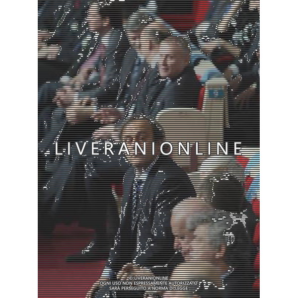 UEFA President Michel Platini C) during the UEFA EURO 2012 qualifying Draw Cremony in the Congress Hall of the Palace of Culture and Science in Warsaw, Poland, 7 February 2010. 51 teams taking part in the Euro 2012 qualifications will create nine groups. Six of them will consist of six teams, and three of them – five. Winners and one team from the second place with the best achievements will advance to championships directly. The other eight teams classified on the second position in the group will set up four pairs. The EURO 2012 European soccer championship will kick off June 2012 in Poland and Ukraine. The opening match at the National Stadium in Warsaw will take place on 8 June. Eliminations will begin in September 2010 and will last until autumn 2011. /Agenzia Aldo Liverani Sas - ITALY ONLY - VARSAVIA: SORTEGGI DI QUALIFICAZIONE AGLI EUROPEI DI CALCIO UCRAINA-POLONIA 2012