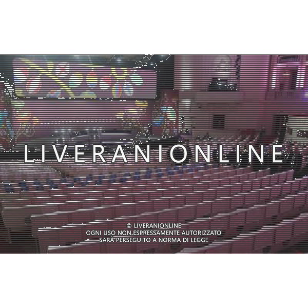 General view of the Congress Hall of the Palace of Culture and Science before the UEFA EURO 2012 qualifying Draw Cremony in Warsaw, Poland, 7 February 2010. POLAND OUT /Agenzia Aldo Liverani Sas - ITALY ONLY - VARSAVIA: SORTEGGI DI QUALIFICAZIONE AGLI EUROPEI DI CALCIO UCRAINA-POLONIA 2012