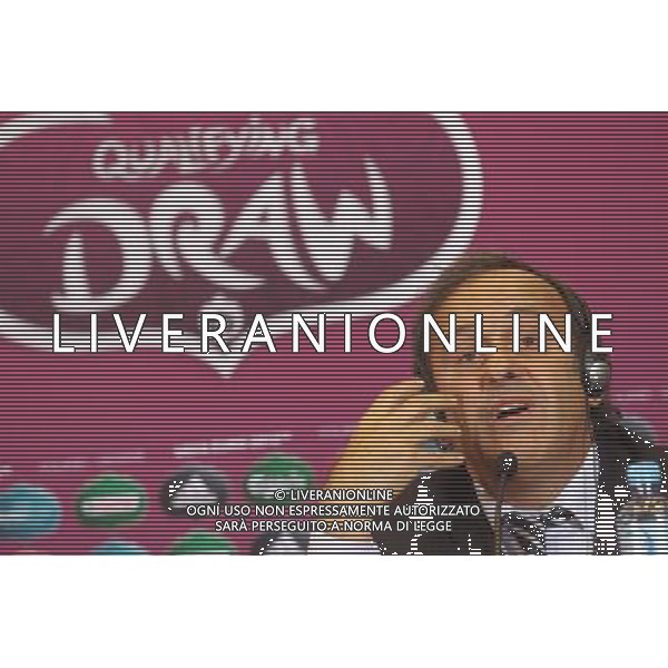 UEFA President Michel Platini gestures during a press conference in Warsaw, Poland, 6 February 2010 on the eve of the EURO 2012 qualifying draw. 51 teams taking part in the Euro 2012 qualifications will create nine groups. Six of them will consist of six teams, and three of them Ð five. Winners and one team from the second place with the best achievements will advance to championships directly. The other eight teams classified on the second position in the group will set up four pairs. The EURO 2012 European soccer championship will kick off June 2012 in Poland and Ukraine. The opening match at the National Stadium in Warsaw will take place on 8 June. Eliminations will begin in September 2010 and will last until autumn 2011. /Agenzia Aldo Liverani Sas - ITALY ONLY - VARSAVIA: SORTEGGI DI QUALIFICAZIONE AGLI EUROPEI DI CALCIO UCRAINA-POLONIA 2012