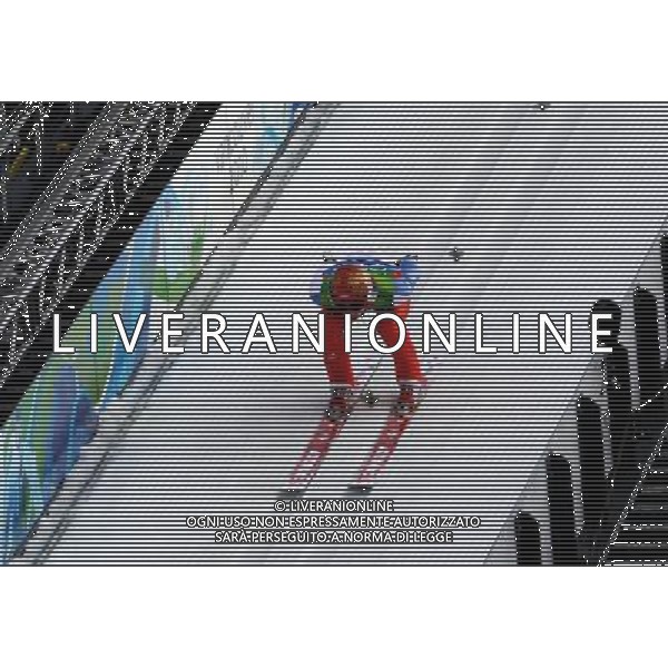 (100212) -- WHISTLER, Feb. 12, 2010 -- Denis Kornilov of Russia competes in the men\'s NH individual qualification of ski jumping at the 2010 Winter Olympic Games in Whistler, Canada, on Feb. 12, 2010. The skiing competition kicked off in Whistler Olympic Park on Friday. Shen Hong) (hy) /Agenzia Aldo Liverani Sas - ITALY ONLY - 21mi GIOCHI OLIMPICI INVERNALI OLIMPIADI DI VANCOUVER 2010 (CANADA)