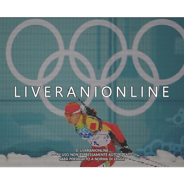 (100213) -- WHISTLER, Feb. 13, 2010 -- Wang Chunli of China competes in the women\'s 7.5 km sprint of Biathlon at the 2010 Winter Olympic Games in Whistler, Canada, on Feb. 13, 2010. Wang Chunli ranked 50th. Xu Jiajun) (hy) /Agenzia Aldo Liverani Sas - ITALY ONLY - 21mi GIOCHI OLIMPICI INVERNALI OLIMPIADI DI VANCOUVER 2010 (CANADA)