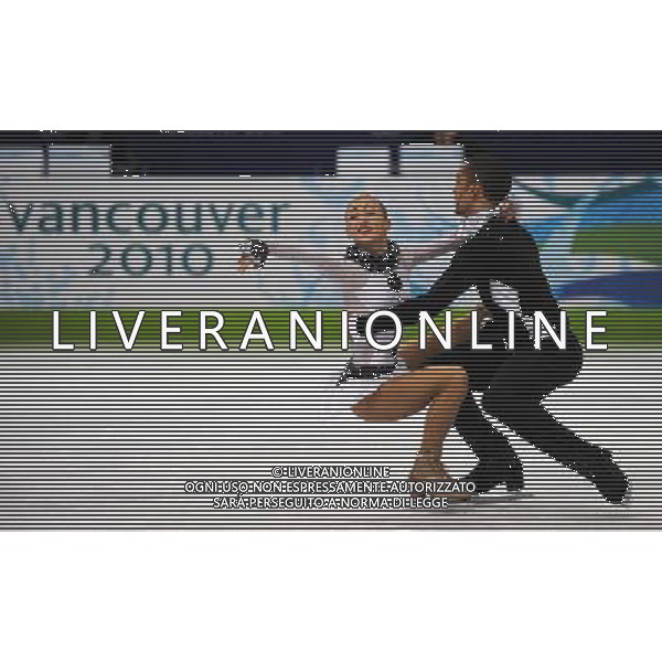(100214) -- VANCOUVER, Feb. 14, 2010 () -- Germany\'s Aliona Savchenko (L)/Robin Szolkowy perform during the pairs short program competition of figure skating at the 2010 Winter Olympic Games in Vancouver, Canada, on Feb. 14, 2010. Aliona Savchenko/Robin Szolkowy ranked 2nd with 75.96 points. (/Yang Lei) /Agenzia Aldo Liverani Sas - ITALY ONLY - GIOCHI OLIMPICI INVERNALI - OLIMPIADI VANCOUVER 2010 CANADA