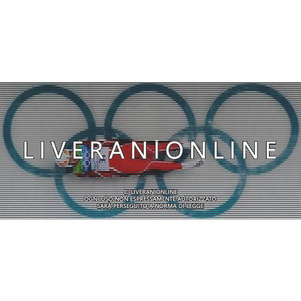 (100214) -- WHISTLER, Feb. 14, 2010 () -- Ma Chih-Hung of Chinese Taipei competes during the men\'s singles final of luge in the 2010 Olympic Winter Games at the Whistler Sliding Centre, Canada, Feb. 14, 2010. (/Xu Jiajun) /Agenzia Aldo Liverani Sas - ITALY ONLY - GIOCHI OLIMPICI INVERNALI - OLIMPIADI VANCOUVER 2010 CANADA