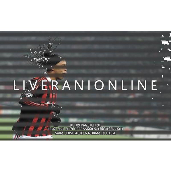 Champions League 2009/2010 Ottavi di Finale Milano - 16.02.2010 Milan-Manchester United Nella Foto: l\'esultanza di ronaldinho dopo il gol /Ph.Vitez-Ag. Aldo Liverani