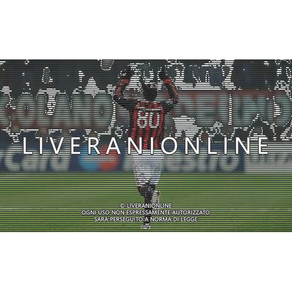 Champions League 2009/2010 Ottavi di Finale Milano - 16.02.2010 Milan-Manchester United Nella Foto: l\'esultanza di ronaldinho dopo il gol /Ph.Vitez-Ag. Aldo Liverani
