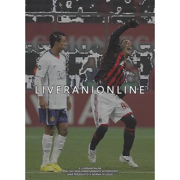 Champions League 2009/2010 Ottavi di Finale Milano - 16.02.2010 Milan-Manchester United Nella Foto:l\'esultanza di ronaldiho dopo il gol /luzzani-Ag. Aldo Liverani