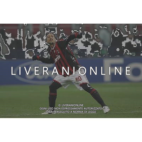 Champions League 2009/2010 Ottavi di Finale Milano - 16.02.2010 Milan-Manchester United Nella Foto:l\'esultanza di ronaldiho dopo il gol /luzzani-Ag. Aldo Liverani