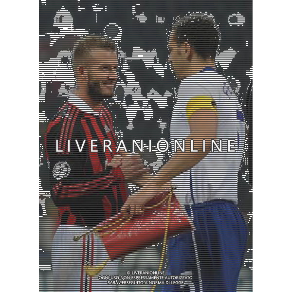 Champions League 2009/2010 Ottavi di Finale Milano - 16.02.2010 Milan-Manchester United Nella Foto:BECKHAM-FERDINAND /Ph.Vitez-Ag. Aldo Liverani