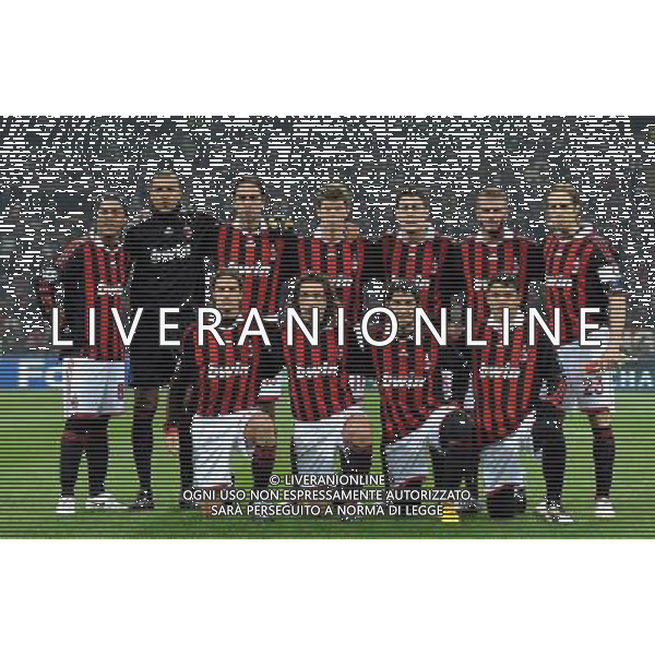 Champions League 2009/2010 Ottavi di Finale Milano - 16.02.2010 Milan-Manchester United Nella Foto:MILAN-SQUADRA-FORMAZIONE /Ph.Vitez-Ag. Aldo Liverani