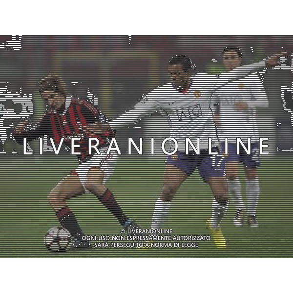 Champions League 2009/2010 Ottavi di Finale Milano - 16.02.2010 Milan-Manchester United Nella Foto:antonini e nani /Ph.LUZZANI-Ag. Aldo Liverani