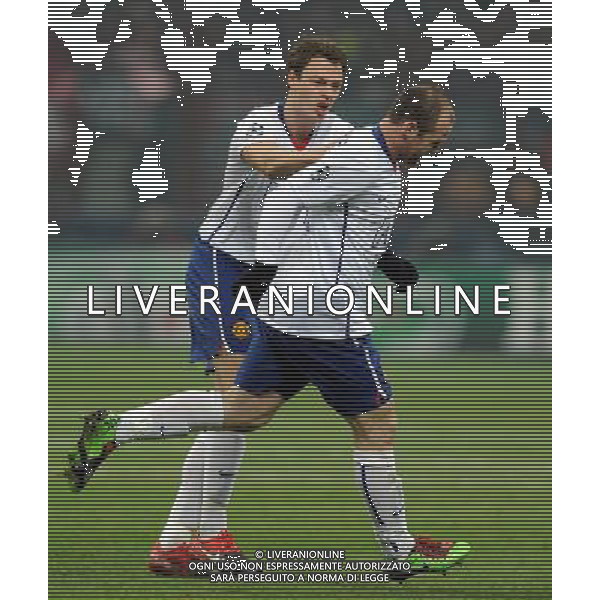 Champions League 2009/2010 Ottavi di Finale Milano - 16.02.2010 Milan-Manchester United Nella Foto: l\'esultanza di rooney dopo il gol /Ph.Vitez-Ag. Aldo Liverani