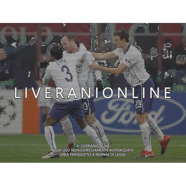 Champions League 2009/2010 Ottavi di Finale Milano - 16.02.2010 Milan-Manchester United Nella Foto: l\'esultanza di wayne rooney dopo il gol /Ph.luzzani -Ag. Aldo Liverani