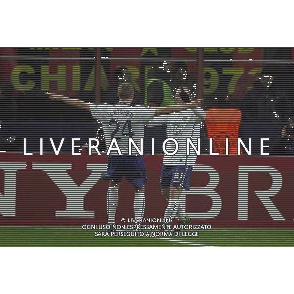 Champions League 2009/2010 Ottavi di Finale Milano - 16.02.2010 Milan-Manchester United Nella Foto: l\'esultanza di rooney dopo il gol /luzzani-Ag. Aldo Liverani