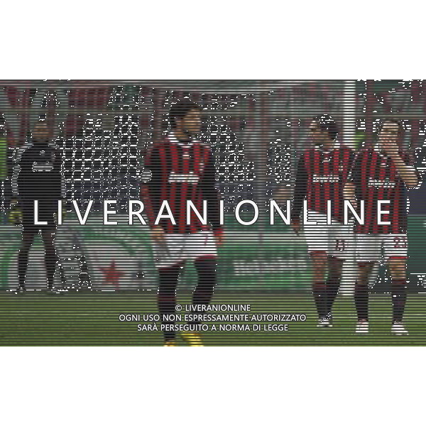 Champions League 2009/2010 Ottavi di Finale Milano - 16.02.2010 Milan-Manchester United Nella Foto: delusione milan /luzzani-Ag. Aldo Liverani