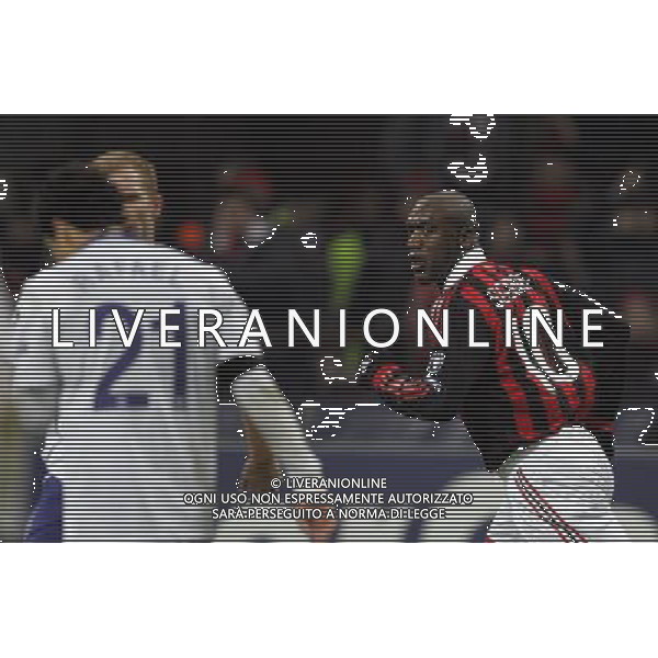 Champions League 2009/2010 Ottavi di Finale Milano - 16.02.2010 Milan-Manchester United Nella Foto: l\'esultanza di clarence seedorf dopo il gol /luzzani-Ag. Aldo Liverani