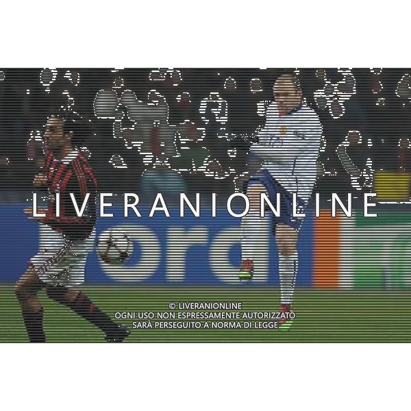 Champions League 2009/2010 Ottavi di Finale Milano - 16.02.2010 Milan-Manchester United Nella Foto:ROONEY OCCASIONE /Ph.Vitez-Ag. Aldo Liverani