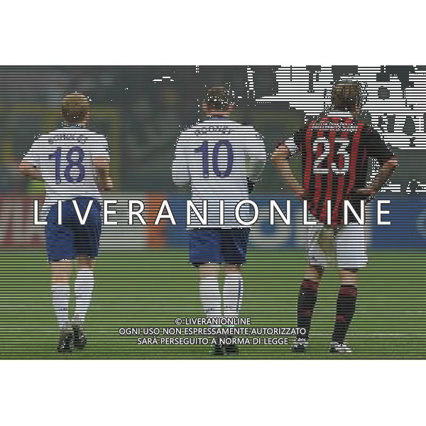 Champions League 2009/2010 Ottavi di Finale Milano - 16.02.2010 Milan-Manchester United Nella Foto:DELUSIONE MILAN /Ph.Vitez-Ag. Aldo Liverani