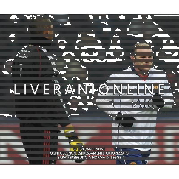 Champions League 2009/2010 Ottavi di Finale Milano - 16.02.2010 Milan-Manchester United Nella Foto:ROONEY-DIDA /Ph.Vitez-Ag. Aldo Liverani