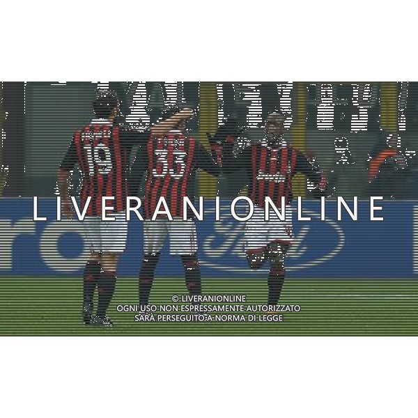 Champions League 2009/2010 Ottavi di Finale Milano - 16.02.2010 Milan-Manchester United Nella Foto:l\'ESULTANZA DI SEEDORF DOPO IL GOL /Ph.Vitez-Ag. Aldo Liverani