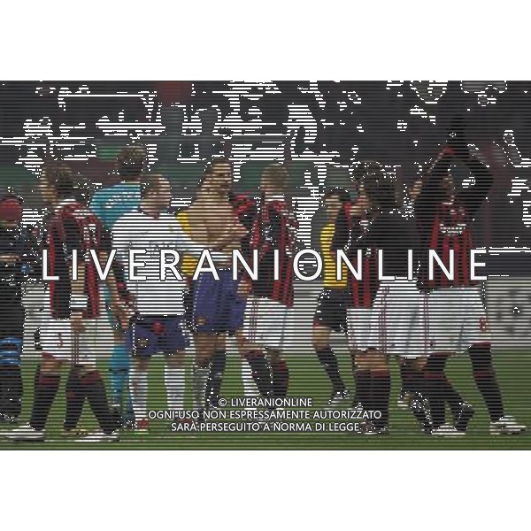 Champions League 2009/2010 Ottavi di Finale Milano - 16.02.2010 Milan-Manchester United Nella Foto: fine partita /luzzani-Ag. Aldo Liverani