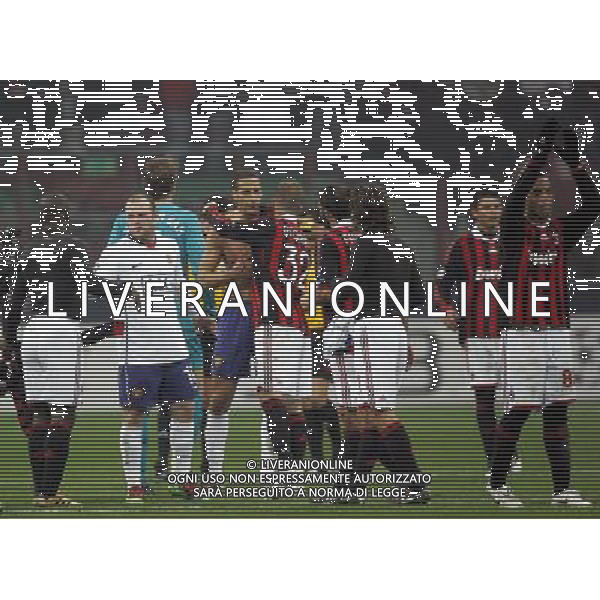 Champions League 2009/2010 Ottavi di Finale Milano - 16.02.2010 Milan-Manchester United Nella Foto: fine partita /luzzani-Ag. Aldo Liverani