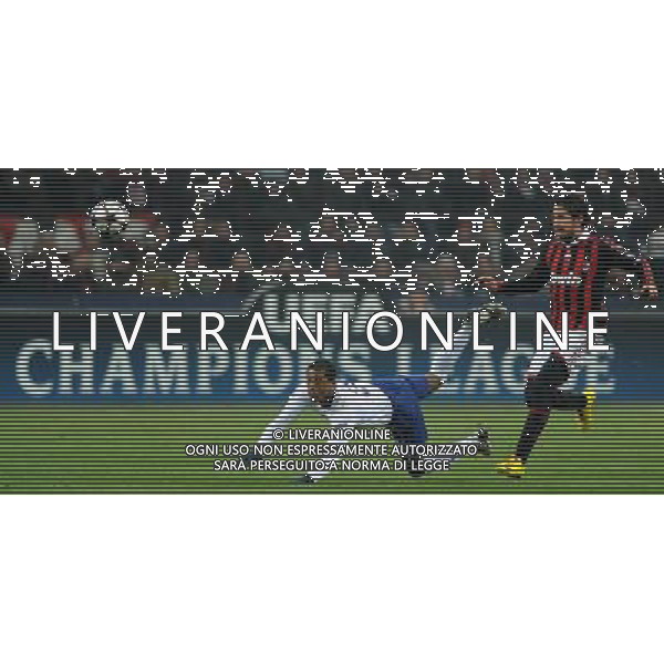 Champions League 2009/2010 Ottavi di Finale Milano - 16.02.2010 Milan-Manchester United Nella Foto:EVRA-PATO /Ph.Vitez-Ag. Aldo Liverani