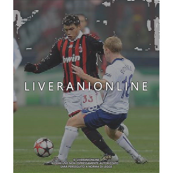 Champions League 2009/2010 Ottavi di Finale Milano - 16.02.2010 Milan-Manchester United Nella Foto:THIAGO SILVA-SCHOLES /Ph.Vitez-Ag. Aldo Liverani